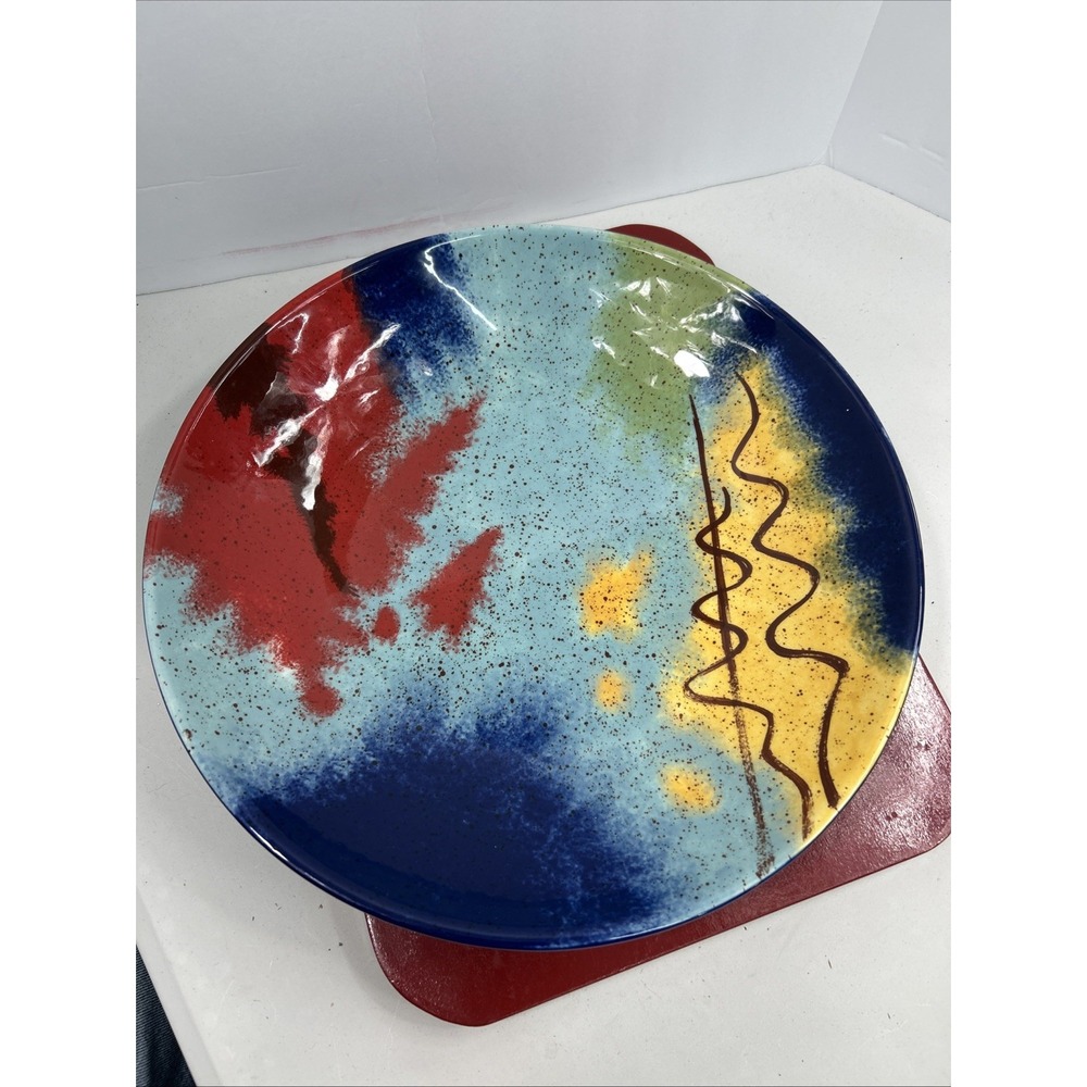 Pfaltzgraff Sedona Centerpiece Bowl Hand Painted Large 14" Across Hand Painted